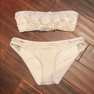 White Bandeau Top Bikini